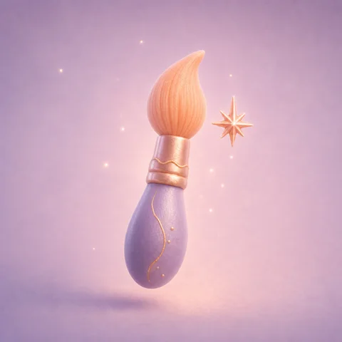 Creativity pack: a soft paintbrush with a sparkle