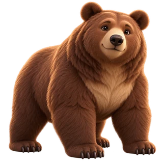 A friendly brown bear