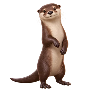 A brown otter