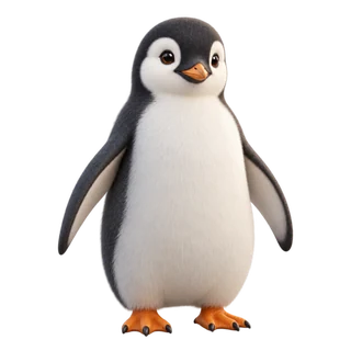 A black and white penguin
